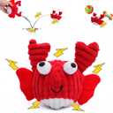 2 x Interactive Squeaky Dog Chew Toy,No Stuffing Interactive Chew Toy for Small Medium Large Dogs, Training Reward Gift for Pets(red Crabs)