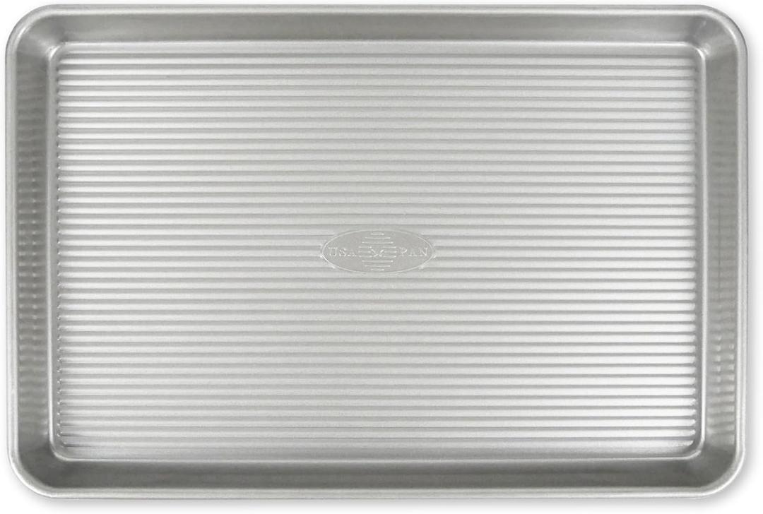USA Pan Bakeware Nonstick Jelly Roll Baking Sheet Pan, Aluminized Steel (Set of 1)
