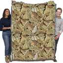 Pure Country Weavers William Morris Acanthus Leaves Gold Blanket - Arts & Crafts - Gift Tapestry Throw Woven from Cotton - Made in the USA (72x54)