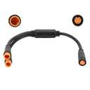 Nitomile EBIKE Cable 3 Pin; 1T2 Y-Splitter Extension Wire for eBike, Julet Type, Suitable for Brake Cut-Off Switch, Gear Shift Sensor, Throttle, Pedal Assist Sensors, 7.9", Waterproof Design