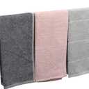 TocTen Bath Towel Rack - Square Base Thicken SUS304 Stainless Steel Towel Bar for Bathroom, Bathroom Accessories Towel Rod Heavy Duty Wall Mounted Towel Holder. (Black, 30)