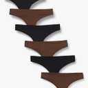 Amazon Essentials Women's Microfiber Underwear, Pack of 6, Size XL