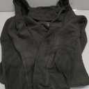 ZMC Women Fleece Jacket Zip Up, Lightweight Full Zip Polar Fleece Jacket for Women with Pockets, Black Large