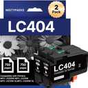 LC404BK LC404 Ink Cartridges Replacement for LC404XL LC404 Ink Cartridges for Brother Printer Compatible with Brother MFC-J1205W MFC-J1215W MFC-J1205W XL Printer (2 Black)