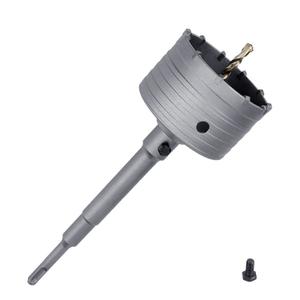 100mm / 4 inch Concrete Hole Saw with 220mm SDS Plus Shank Connecting Rod, GUICGOC Tungsten Carbide Teeth (7.7mm x 4mm) Cement Hole Saw for Concrete Cement Brick Wall Stone 100mm (4 inch)