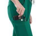 Scrub Pants for Women - Straight Leg Medical Scrub Pants with 6 Pockets - Drawstring Soft Stretch Women Scrub Pant (Green, S)