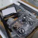 GarveeHome Extendable Dining Table Set for 4-6, Rectangle Large Extendable Kitchen Table with 2 Upholstered Benches & Metal Corner Protect for Dining, Apartment, Space Saving, Marble White