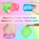 4 Pack Stress Cube, Slow Rising Ice Cube Stress Balls for Adults Kids, Sensory Fidget Toy for Anxiety Relief, Square Shape Squishy Balls for Classroom Prizes, Cube Squishy for Party Favors