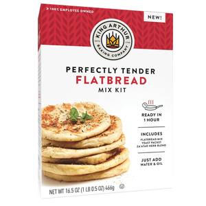 King Arthur Baking Company Perfectly Tender Flatbread Mix Kit 16.5 oz., Baking Mix - Ready in 1 hour, BB 

9/28/2026