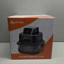 4-in-1 Portable Glass Air Fryer, 140400F Precise Heat, Max Crisp Technology, 4.2QT & 1.6QT Dual Containers with Lids, Freezer & Dishwasher Safe, Bake, Recrisp, Air Fry (Grey)