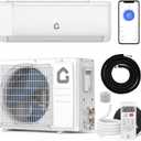 9000 BTU Mini Split AC w/Remote Control19 SEER2 Cools Up to 450 Sq. Ft,230 V Ductless Inverter Mini Split System w/0.75 Ton Heat Pump Pre-Charged & Installation Kit, Ultra-Quiet