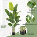 Lifelike Bird of Paradise Artificial Plant,6ft Faux Banana Leaf Tree with 13 Trunks - Perfect Indoor Silk Floor Plant for Home Decor in Living Room, Office, and Bedroom 1Pack
