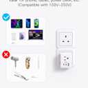 2 Pack US to UK Ireland Travel Plug Adapter, Type G Power Plug Adapter with 3 Outlets 3 USB Ports(2 USB C), European Travel Plug Adapter for USA to England London Scotland British Qatar Irish HongKong