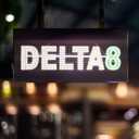 30"x7" Large LED DELTA-8 Sign for Smoke Shops, Super Bright Unique Design DELTA-8 Sign with Hanging Installation, High Visibility Sign for Stores Retail Shops Window (DELTA 8)