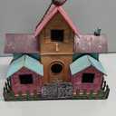 Large Bird Houses for Outside Hanging, Metal Bird Houses for Outside with 5 Compartments for Birds to Nest in, Durable Colorful Bird House 10 Hole Birdhouses for Outdoors Hanging
