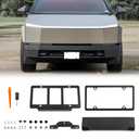 Front License Plate Holder for Tesla Cybertruck 2024 2025, No Adhesives No Drilling Quick Disassembly