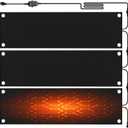 Snow Melting Mats Outdoor - 3 Pcs Anti-Slip Rubber Heated Sidewalk Mats for Walkways - 10 x 30in Heated Winter Ice and Snow Melting Mats for Decks and Driveway,2 in/h Speed Ice and Snow Heated Mat