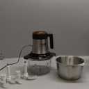 Food Processors, 5-Speed Electric Food Chopper with Vegetable Chopper & Meat Grinder - 2 Bowls (8 Cup Stainless Steel+8 Cup Glass), 300W, 2 Sets of 4 Bi-Level Blades for Vegetable/Fruits/Meat