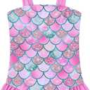 Vieille Toddler Girls Swimsuits Ruffle Bathing Suits One Piece Swimwear 2-6T (L)
