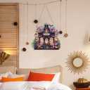 Motiskyy Halloween Candy Shop Diamond Art Hanging Kits for Adults 5d Special Shaped Rhinestone DIY Acrylic Painting Hanging Ornament Halloween Diamond Art Window Pendants Home Wall Craft