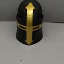 Nicky Bigs Novelties Templar Knight Helmet Adults Medieval Crusader Costume Headwear Flip-Up Face Mask Halloween Cosplay (Black)