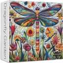 Dragonfly Puzzles for Adults 1000 Pieces, PICKFORU Colorful Animal Flower Jigsaw Puzzle Wildflower, Gradient Nature Garden Plant Theme as Wall Decor