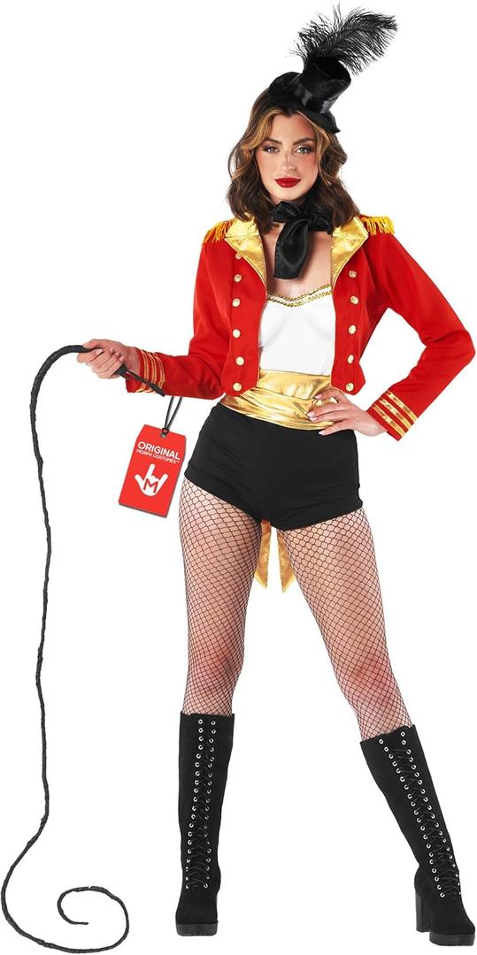 fun shack Womens Circus Ringmaster Costume, Lion Tamer Outfit for Women, Ringmaster Dress, costumes for women (Medium)