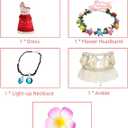 Girls Princess Dress Up Ocean Adventure Costumes Birthday Party Outfit Halloween Costumes with Accessories 3-14Y, Red