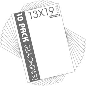 Mat Board Center, 10 Pack 13x19 White Backing Boards, Cardboard for Arts, Prints, Frames, Photos and More