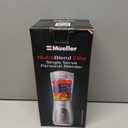 Mueller Smoothie Blender for Smoothies - Personal Blender for Shakes, Frozen Drinks, Baby Food & More, 15oz Travel Cup and Lid, Durable Stainless Steel Blades for Powerful Blending Performance, White