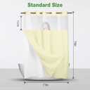 Beige No Hook Shower Curtain with Snap in Liner Set,Modern Fabric Shower Curtains for Bathroom Hotel Style Decor 71x74