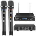 HWWR Wireless Microphones, Professional UHF XLR Microphones for Home Karaoke, Wireless Dynamic Microphone System Set for Speech, Wedding, Church, PA System