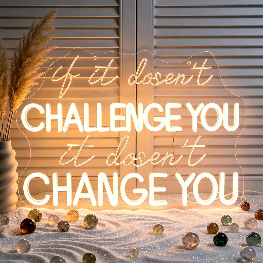 Whfobfe Neon Sign Led Neon Lights Signs for Wall Decor USB Powered Led for Room Decoration (Change You)