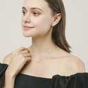 Necklaces for Women, 925 Sterling Silver Bow With Cubic Zirconia 14K White Gold Plated Necklace,Simple Gold Plated Jewelry Gift for Women,For Family, Loved Ones, Friends