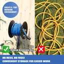 MEKOH Pressure Washer Hose Reel 50ftx3/8 / 65ftx1/4, 4000PSI Heavy Duty Power Washer Hose Reel with M22-14 Fitting, Hand Crank Metal Reel with Wall/Trailer/Van Mount, Manual Hose Reel for Water
