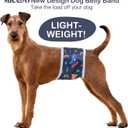 MICOOYO Male Dog Diaper Lightweight Dog Wraps Washable Dogs Diapers Doggie Belly Bands for Male Dogs, Puppy Diapers Large (Dinosaur,L)
