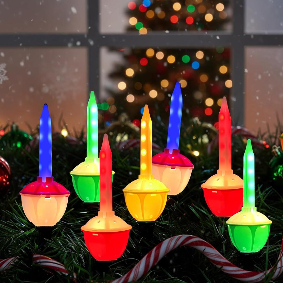 9.5FT Christmas Bubble String Lights  9 Multicolor Vintage Bubble Lights for Christmas Tree, Fireplace, Mantel & Holiday Decorations, Connectable, UL Listed, Green Wire