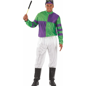 fun shack Horse Jockey Costume for Men, Adult Jockey Halloween Outfit, Equestrian Theme Dress-Up, Race Day Attir XL