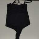 SheBuddy Women's Strapless Shapewear Thong Bodysuit Tummy Control Seamless Sculpted Body Shaper with Removable Straps, Small