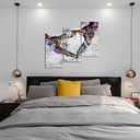 KREATIVE ARTS 3 Pieces Graffiti Paintings Canvas Wall Art Hand Heart Gesture Pop Art Posters Prints Romantic Bedroom Decor Modern Giclee Artwork Framed Ready to Hang Each Panel 12x24 Inches