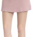 Women's Athletic High Waisted Golf Skort with Multiple Functional Pockets for Active Women (Pink)