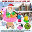 Christmas Inflatables Outdoor Decorations 6FT Hawaii Santa Claus Cute Blow up Xmas Decoration with Led Lighted Inflatable Yard Dcor for Indoor Outside Holiday Party Garden Lawn
