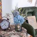LUEUR Fake Flowers with Vase, Hydrangea Artificial Flowers in Vase Faux Flowers Arrangement Suitable for Home Kitchen Living Room Fall Spring Decor Office Decoration, Centerpiece Table Decorations