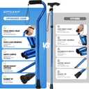 GPTCAMP Walking Cane and Walking Stick for Men Women,Lightweight Folding Canes with Offset Soft Cushioned Handle,Adjustable & Collapsible,Mobility & Leg Surgery Recovery