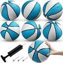 Honoson 6 Pack Water Pool Basketball Swimming Pool Rubber Waterproof Basketball for Summer Lake Party Favors(8 Inch,Light Blue)