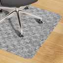 Yecaye Office Chair Mat for Hardwood Floor,30" x 48" Under Computer Desk Floor Protects for Rolling Chair,Non Slip PVC Woven Gaming Chair Mat,Not for Carpet (Lightgrey, 30" x 48")
