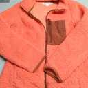Amazon Essentials Women's Sherpa Long-Sleeve Mock Neck Full-Zip Jacket with Woven Trim Size M