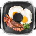 Elite Gourmet EG808 8 x 8" Non-stick Electric Skillet, Dishwasher Safe with Tempered Glass Vented Lid, Rapid Heat Up, 600W, Black (2.5 Quart)