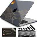 DONGKE Compatible with MacBook Pro 16 Inch Case (2026-2021 Release, M5 M4 M3 M2 M1 Pro/Max Chip), Plastic Hard Shell Cover with Keyboard Cover & Screen Protector for MacBook Pro 16", Abstract Mountain