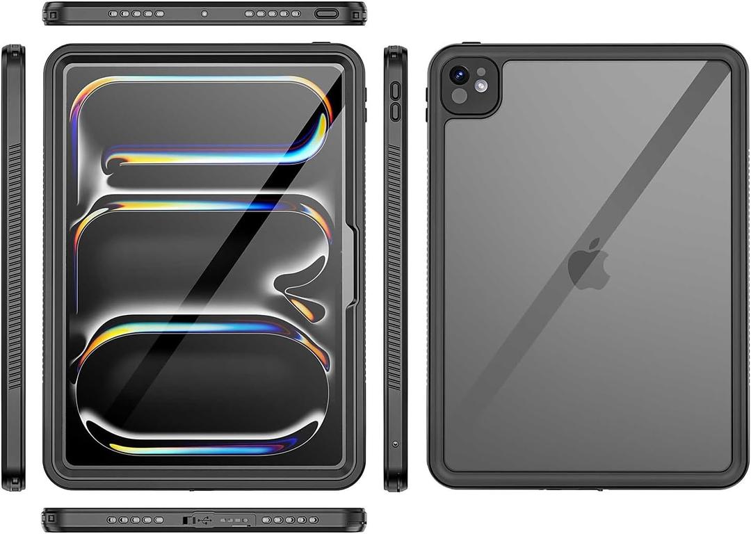 Sahara - Oasis Series Waterproof Case for iPad Pro 11" (M4 2024/M5 2025), Clear/Black